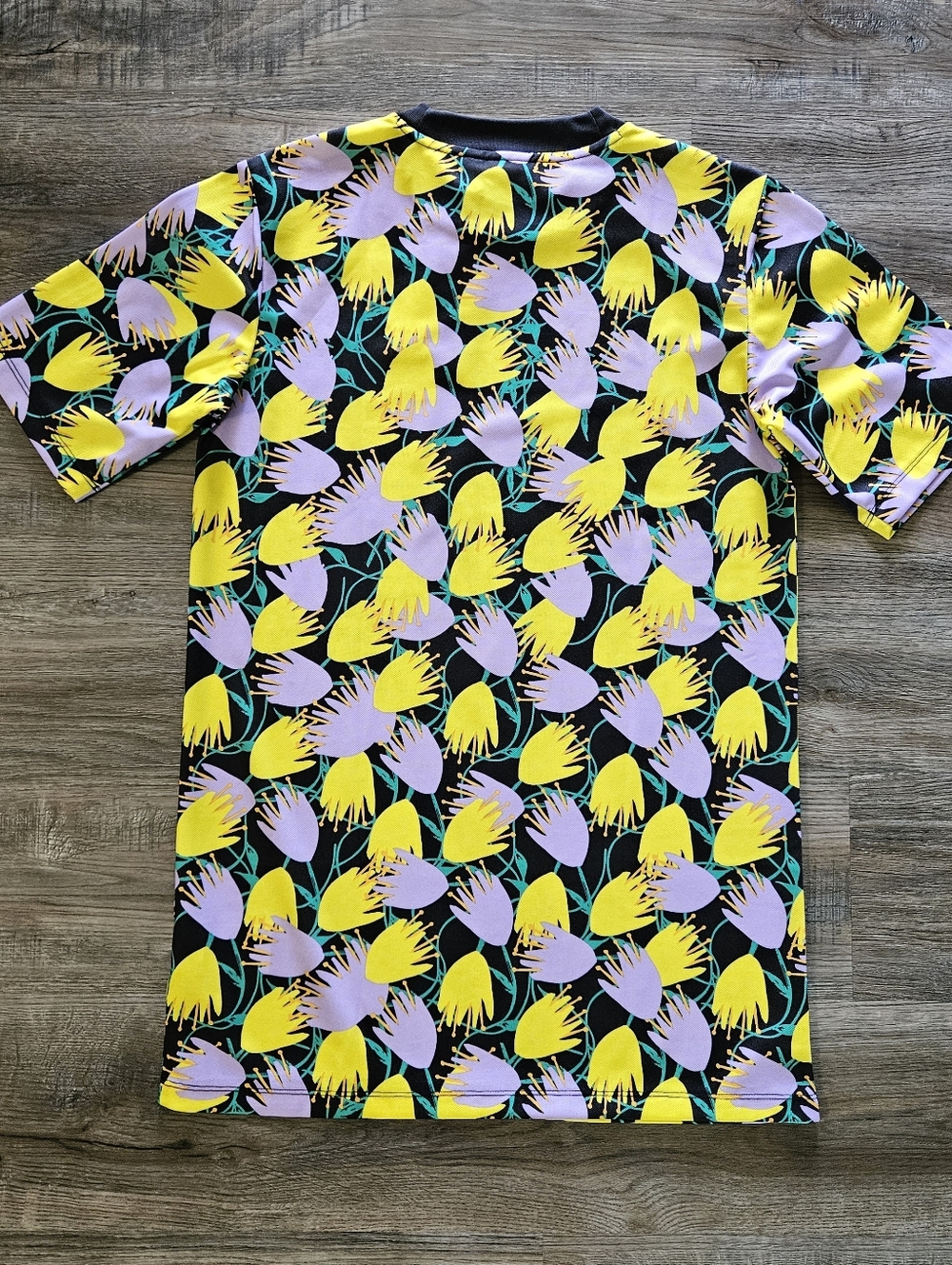 Adidas Originals Bellista Yellow & Lilac Floral Print Tee Dress - Picture 7 of 8